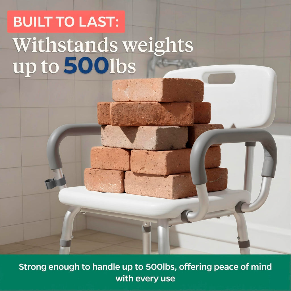 Adjustable Shower Chair with Mat N380775
