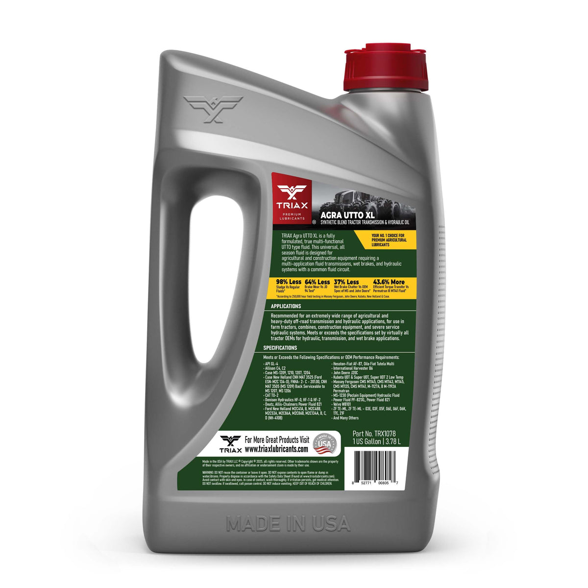 Synthetic Blend Tractor Hydraulic Transmission Differential Fluid 1 Gallon Q424406