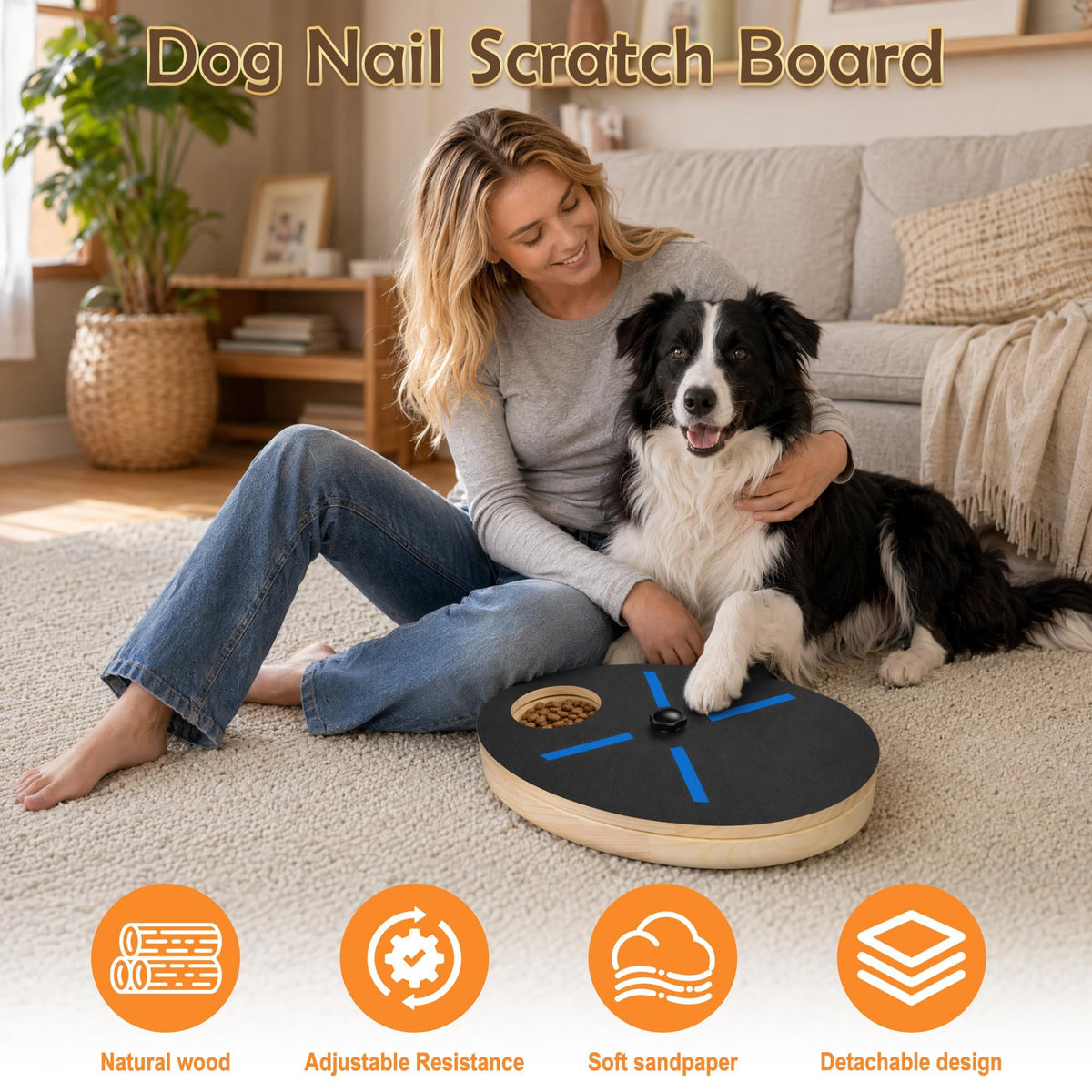 Dog Nail Scratcher Board with Treat Box U5322