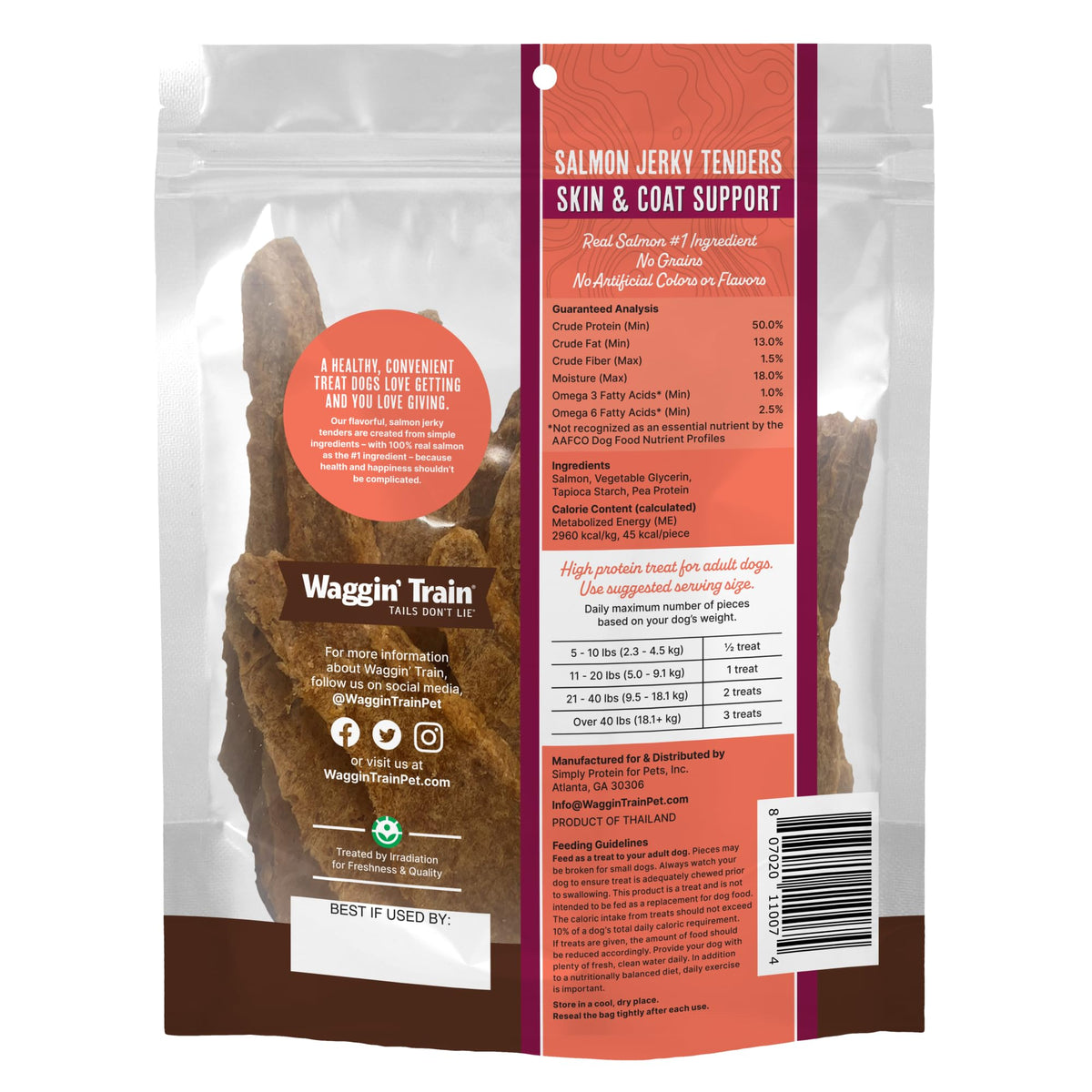 Salmon Jerky Dog Treats 12 oz D750