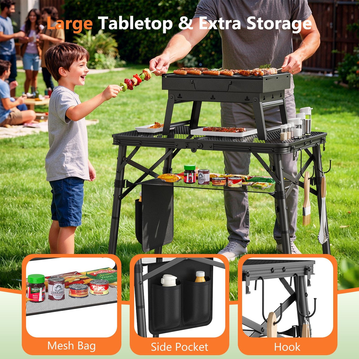 Portable Folding Grill Table G49770