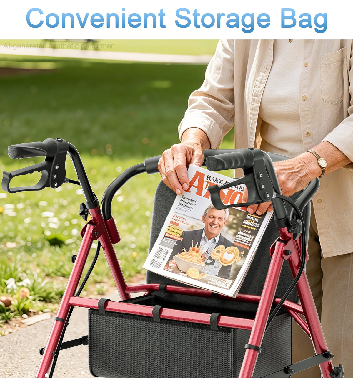 Foldable Walkers with Seat B409