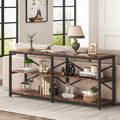 70.9 Inch 3-Tier Console Table with Storage Shelves R2895
