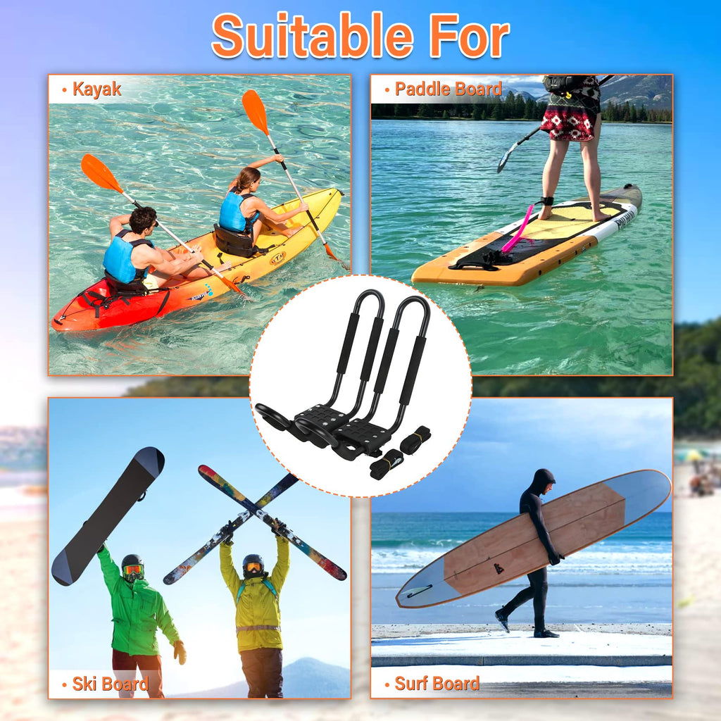 2 Pairs J-Bar Kayak Roof Rack Set of 4 B339885