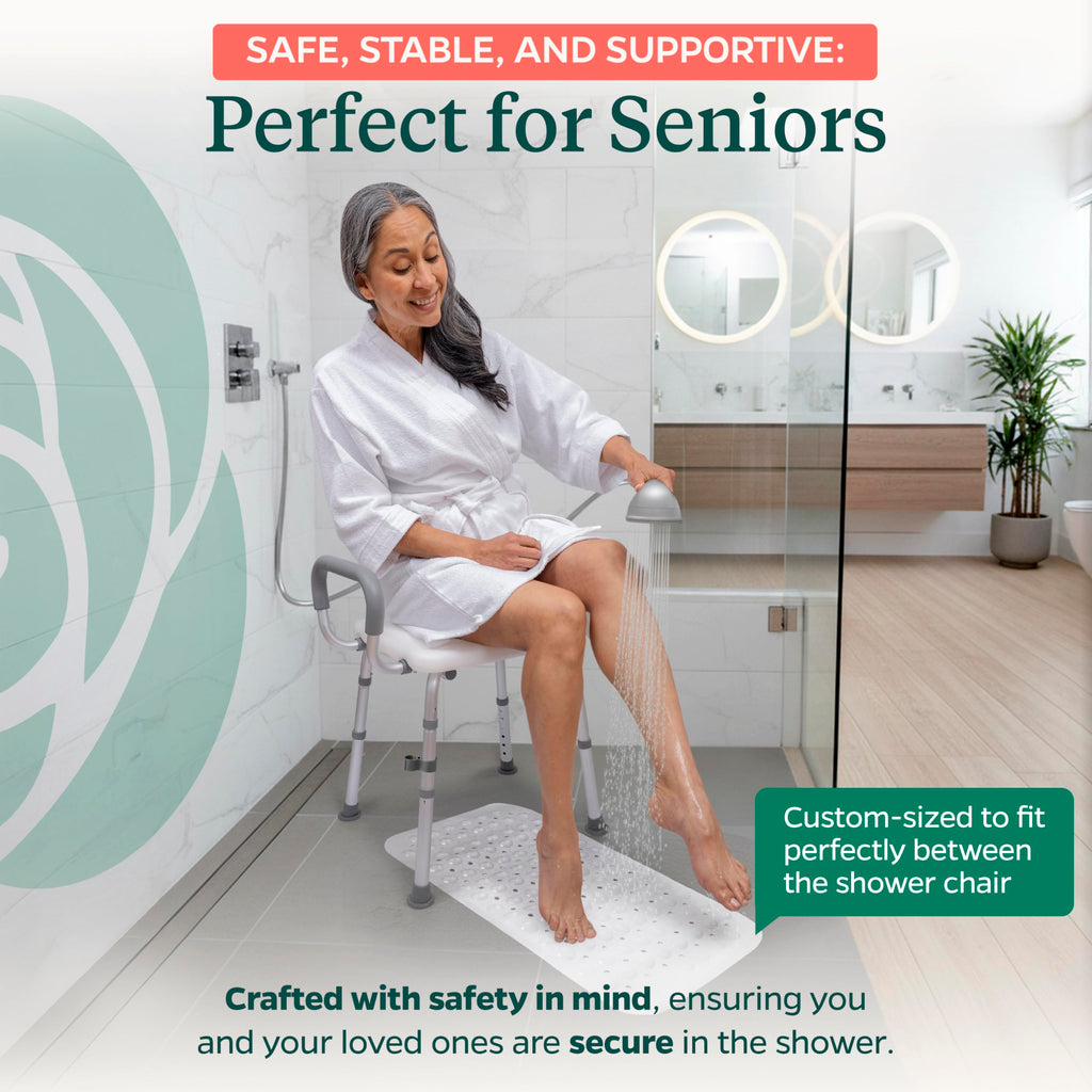 Adjustable Shower Chair with Mat N380775