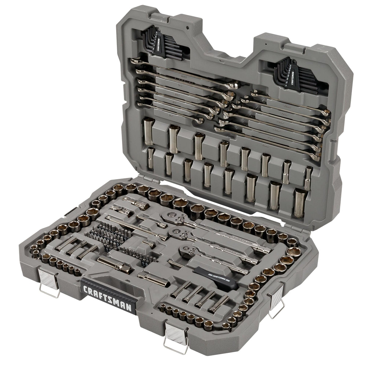 154-Piece Gunmetal Chrome Mechanics Tool Set with Hard Case U1396