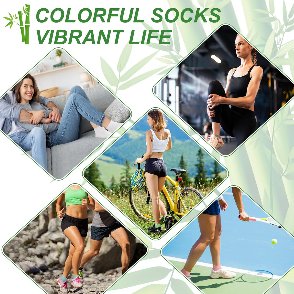 6 Pairs Thin Breathable Bamboo Ankle Socks R335