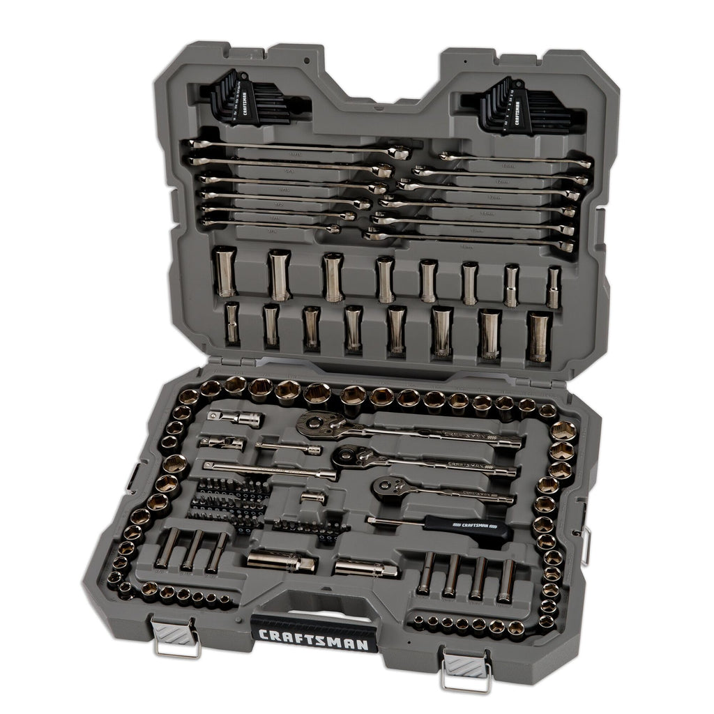 154-Piece Gunmetal Chrome Mechanics Tool Set with Hard Case U1396