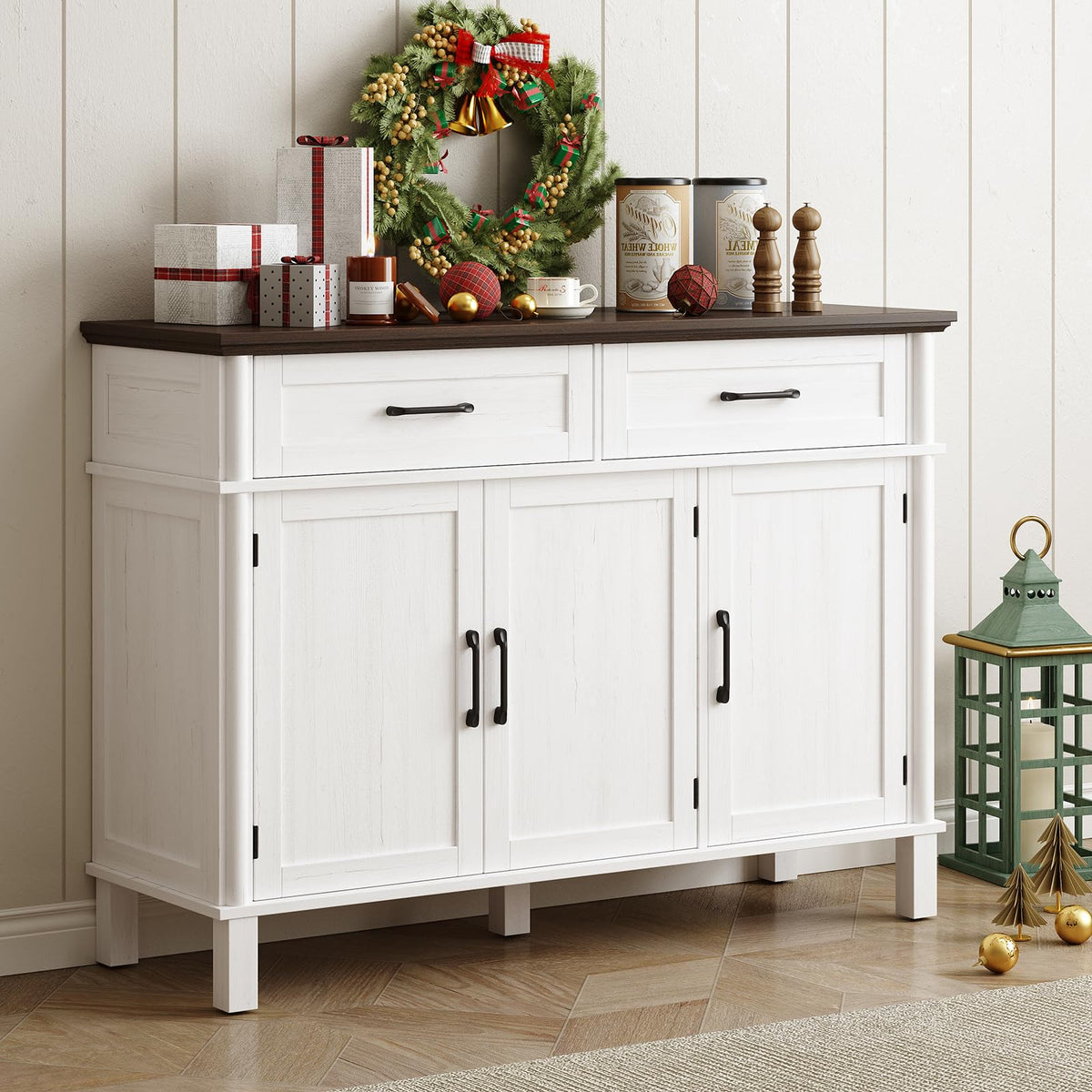 48 Inch Off White Buffet Cabinet with Storage P14741