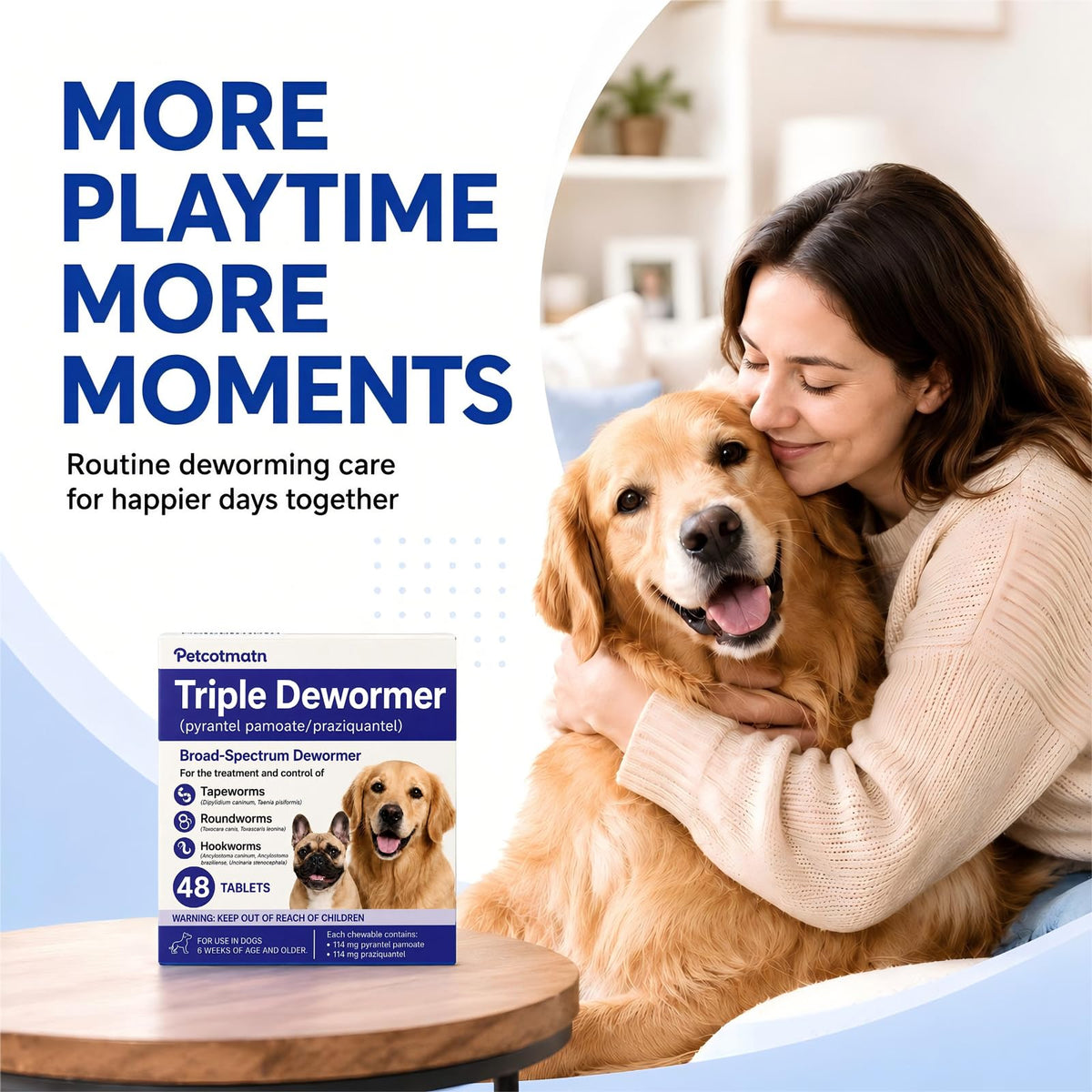 Dog Dewormer Tablets 48 Count O5870