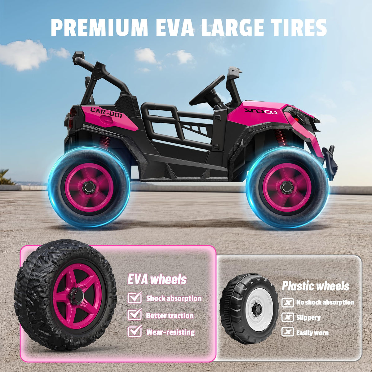 24V 4WD 2 Seater Ride on Toy Car P707