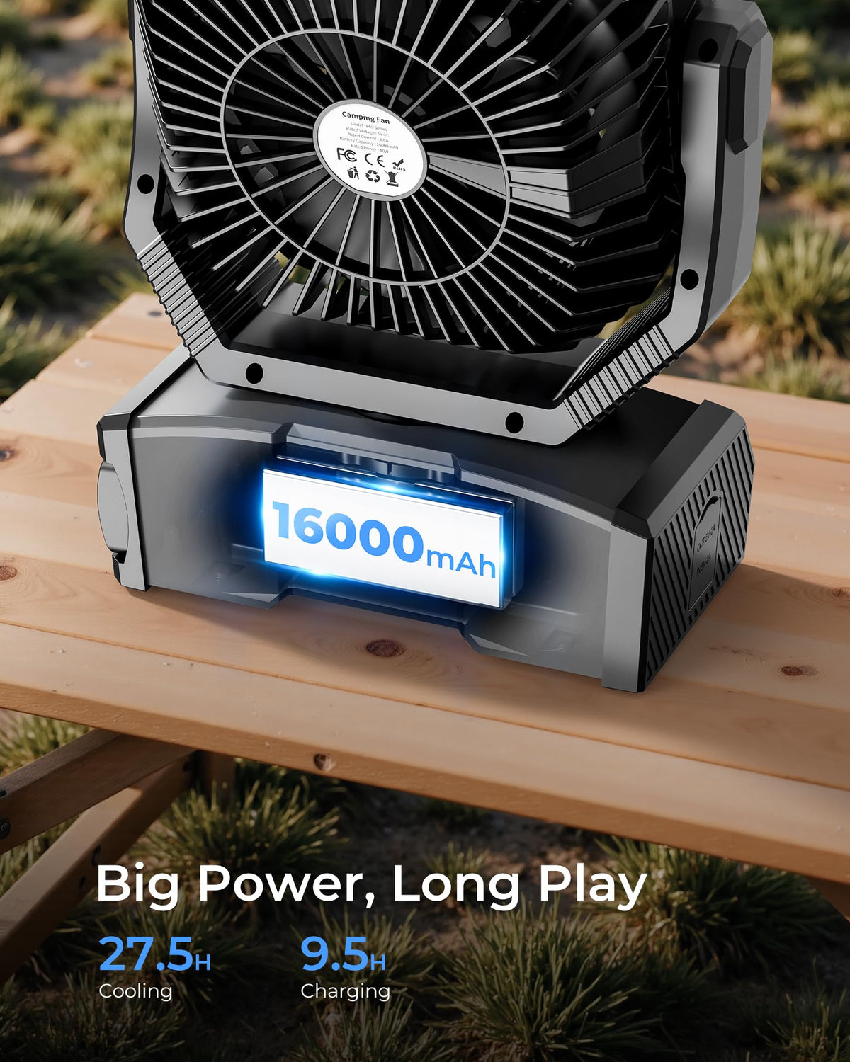 Portable Camping Fan with Remote O33478