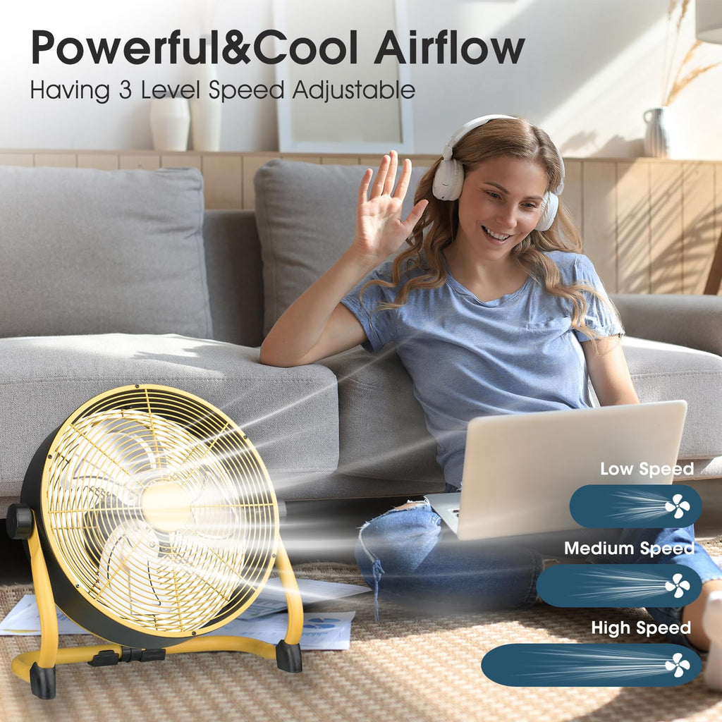 12 Inch High Velocity Metal Floor Fan F590195