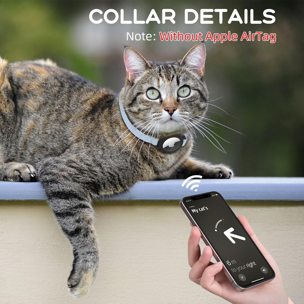 Cat Collar with AirTag Holder and Bell D137795