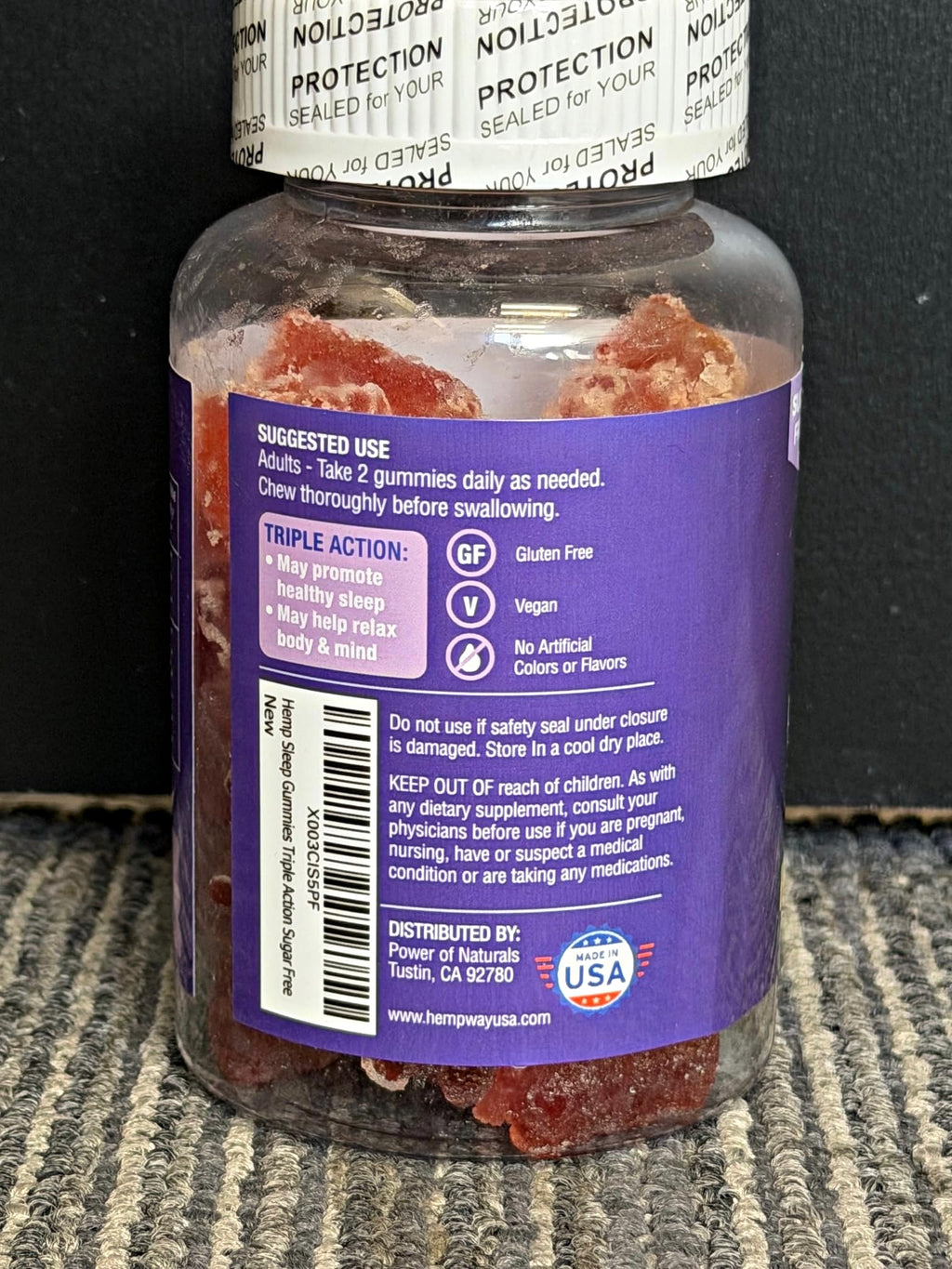 Sugar Free Strawberry Vegan 60 ct Gummies V71525