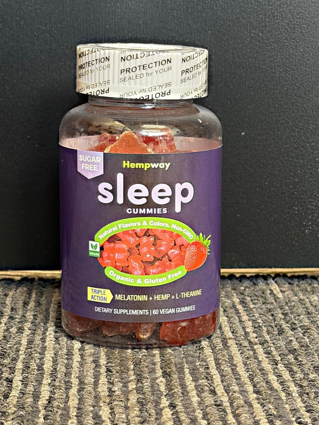 Sugar Free Strawberry Vegan 60 ct Gummies V71525