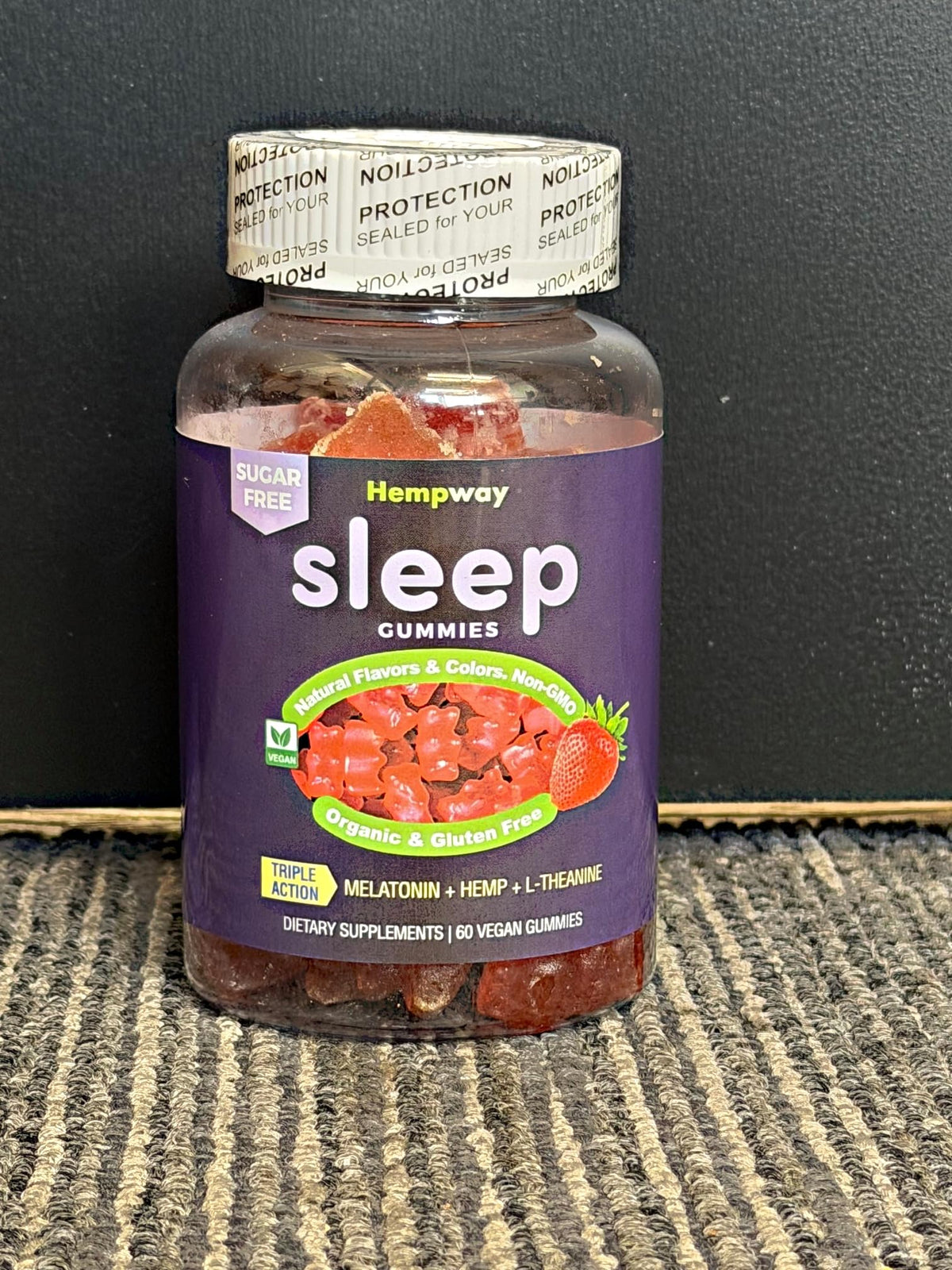 Sugar Free Strawberry Vegan 60 ct Gummies V71525