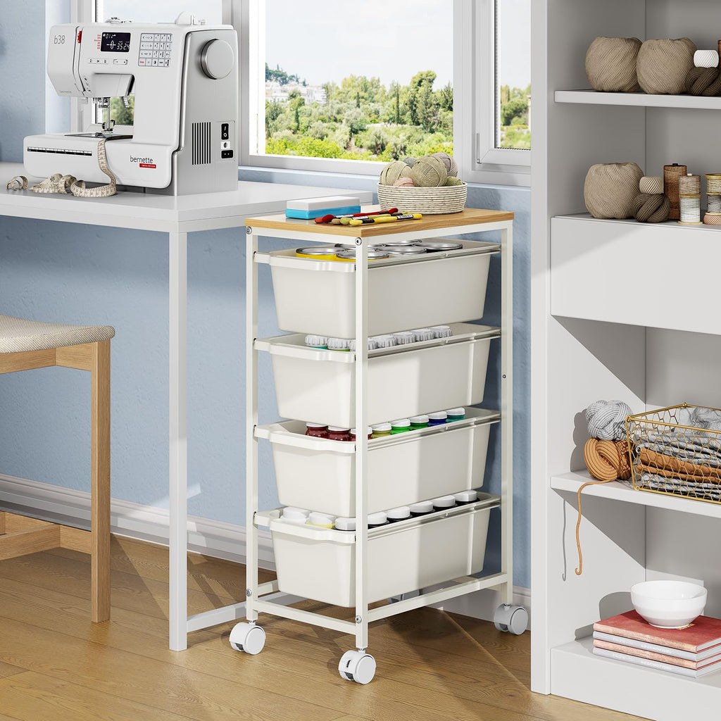 Slim Rolling Cart with 4 Drawers B700598
