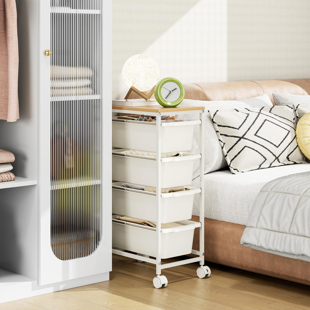 Slim Rolling Cart with 4 Drawers B700598
