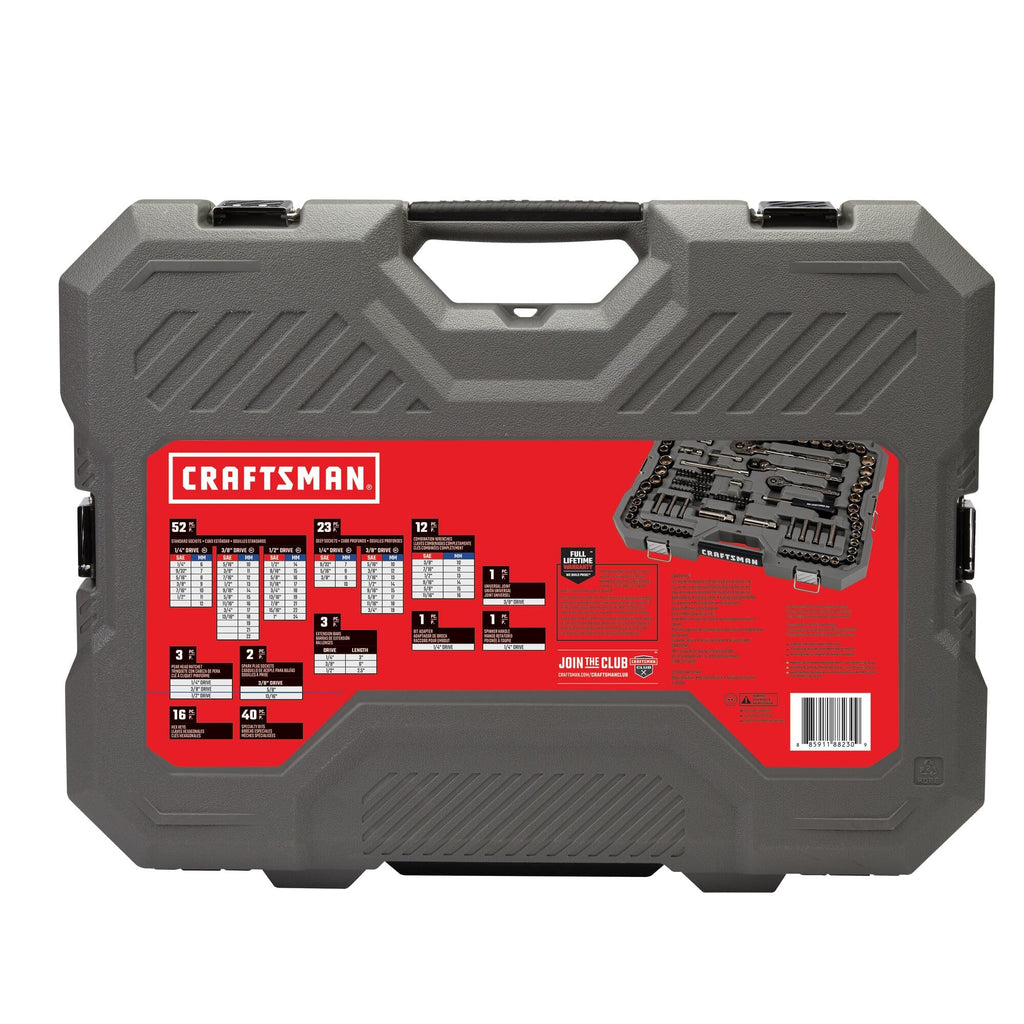 154-Piece Gunmetal Chrome Mechanics Tool Set with Hard Case U1396