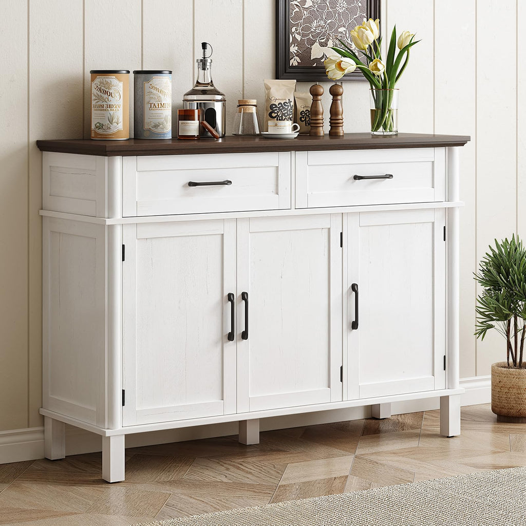 48 Inch Off White Buffet Cabinet with Storage P14741