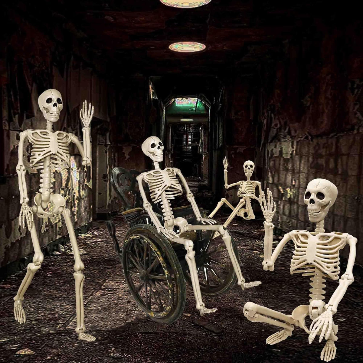 2-Pack 67" Posable Skeletons with Movable Joints Z90148