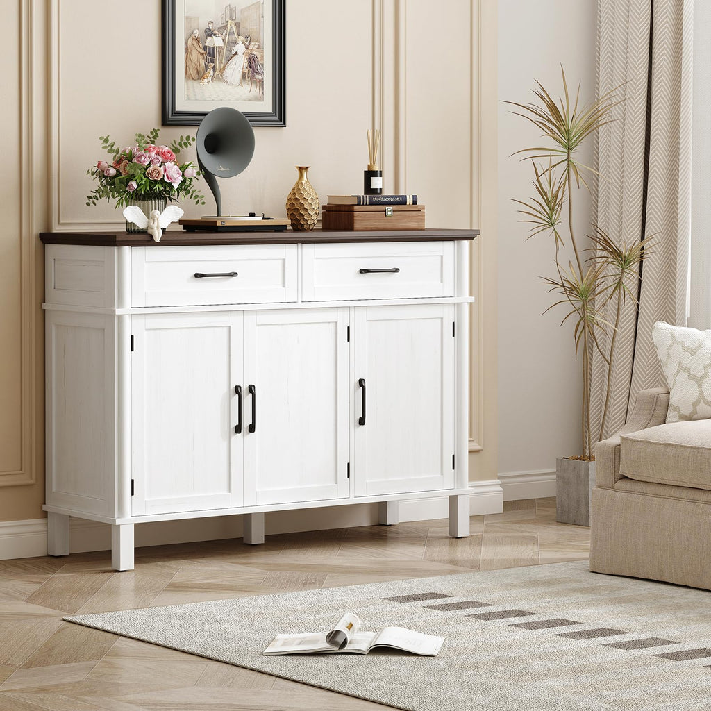48 Inch Off White Buffet Cabinet with Storage P14741