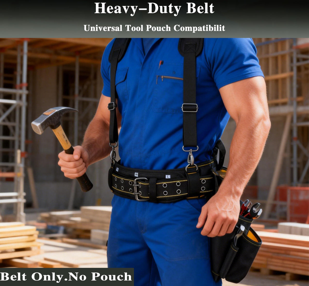 Padded Heavy Duty Work Belt with D Ring Q677
