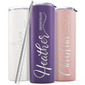 Set of 3 20 Oz Skinny Tumbler with Straw K31023