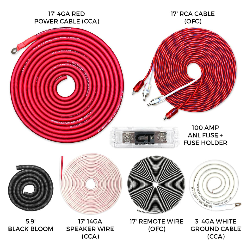4 Gauge CCA Amp Wiring Install Kit H6136