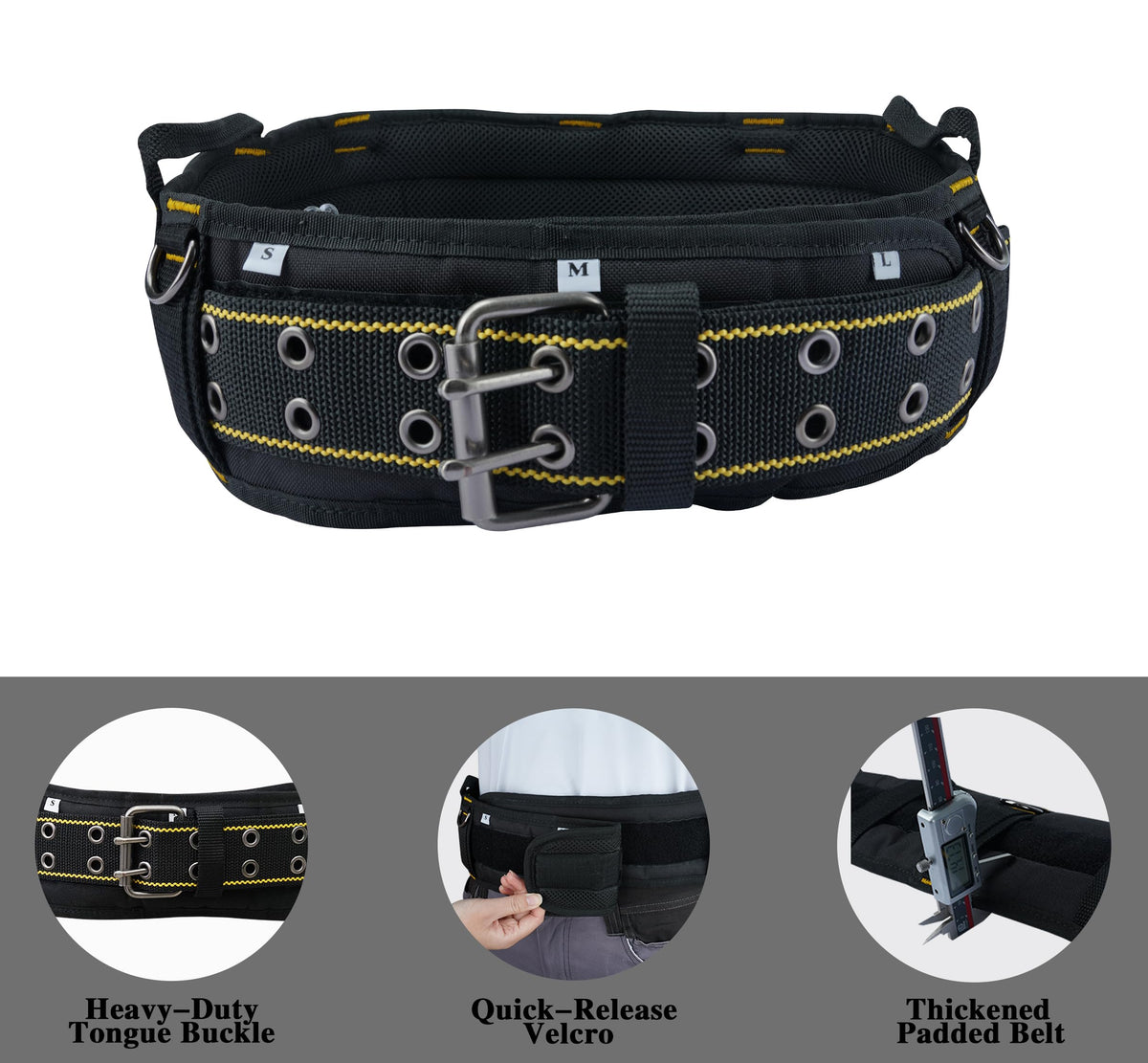 Padded Heavy Duty Work Belt with D Ring Q677