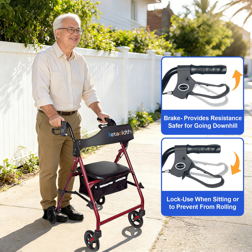 Foldable Rolling Walker with Seat S806299