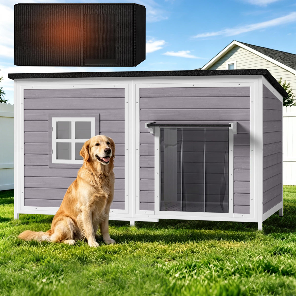59" Insulated Extra Large Dog House Y61793