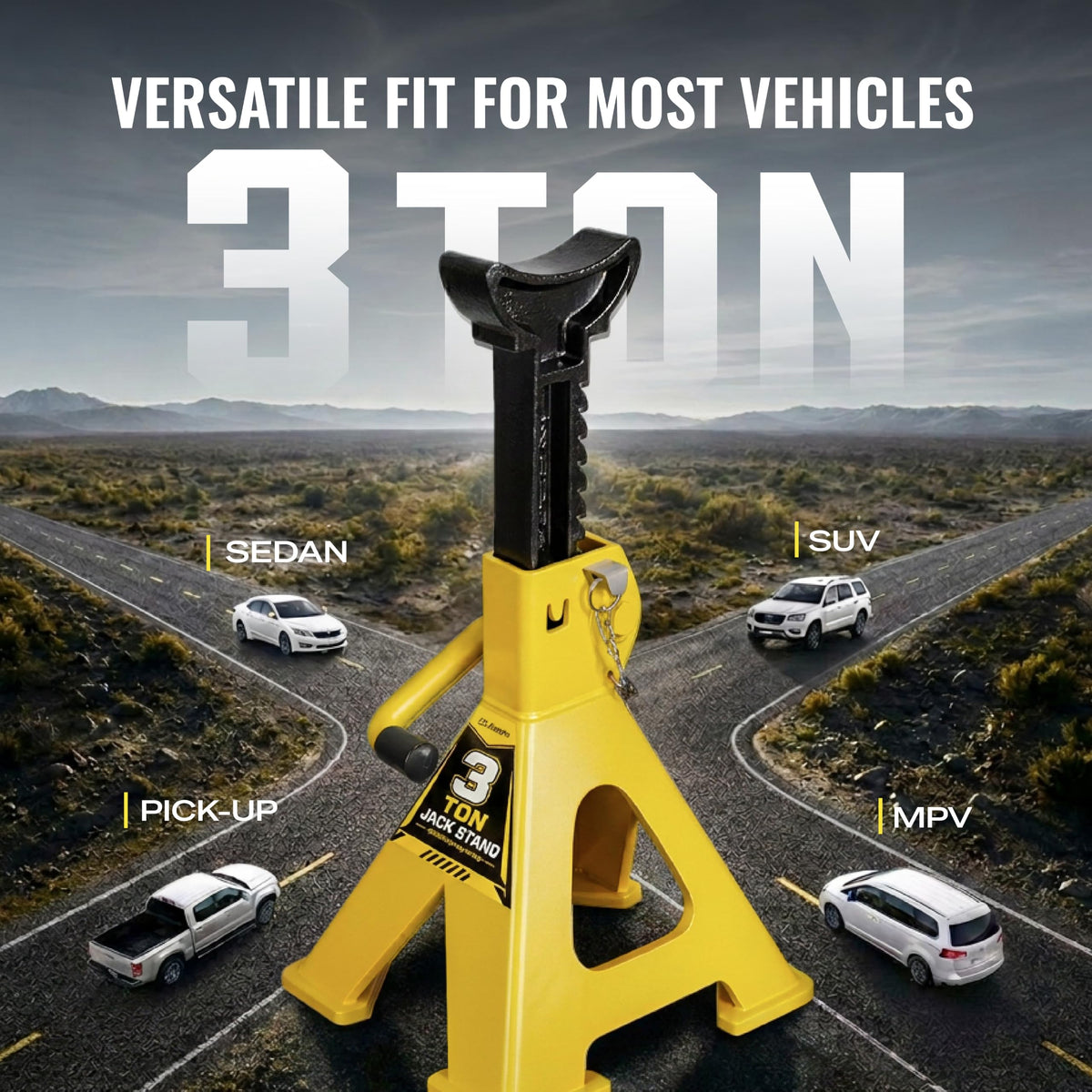 3 Ton Heavy Duty Jack Stands 1 Pair F936