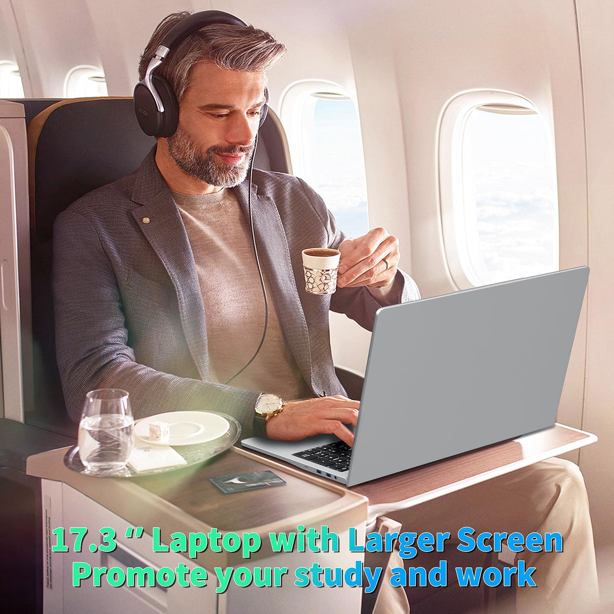 17.3" FHD IPS Business Laptop Computer, Silver K117612